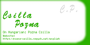 csilla pozna business card